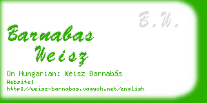 barnabas weisz business card